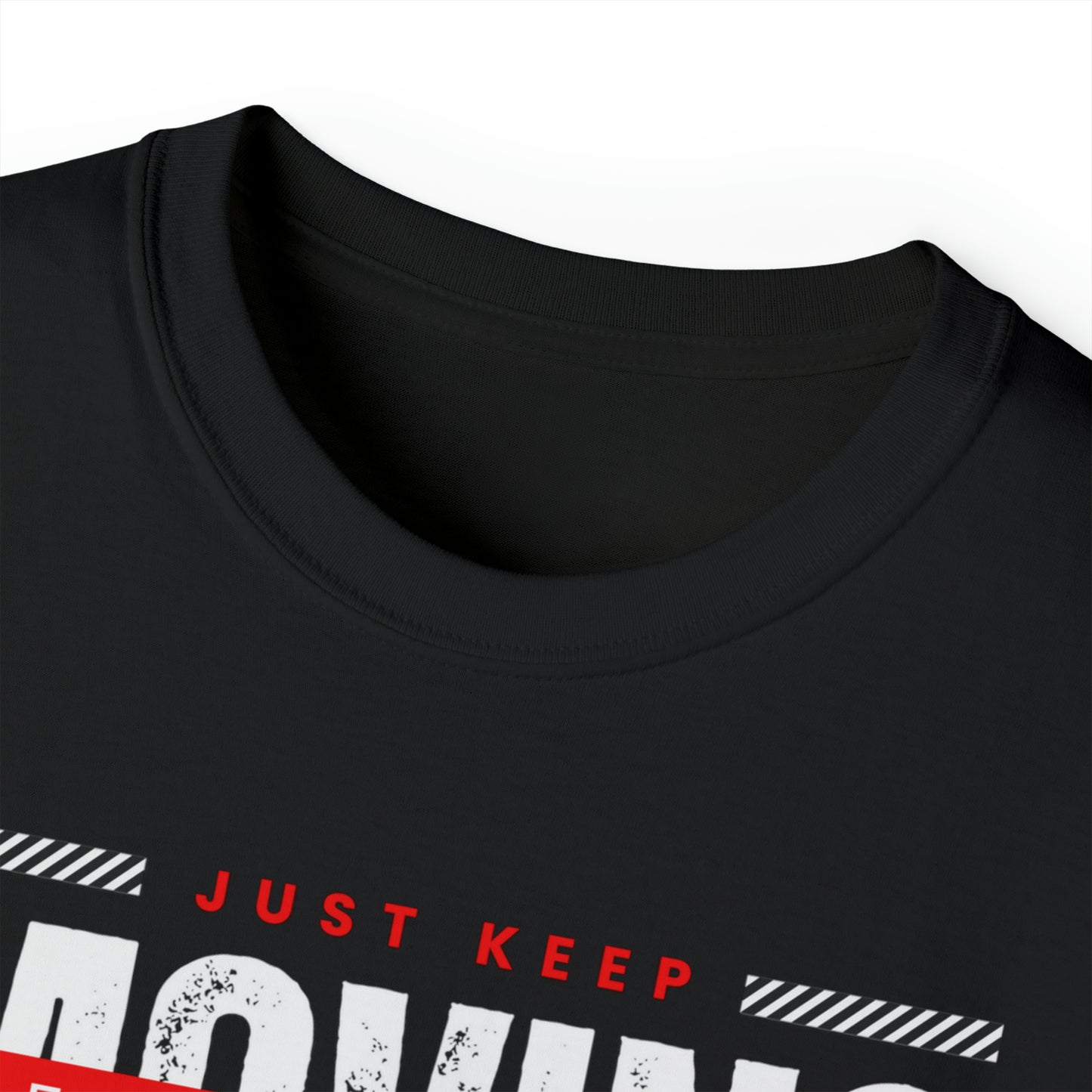 Just Keep Moving Delta Tee (Red/WT)