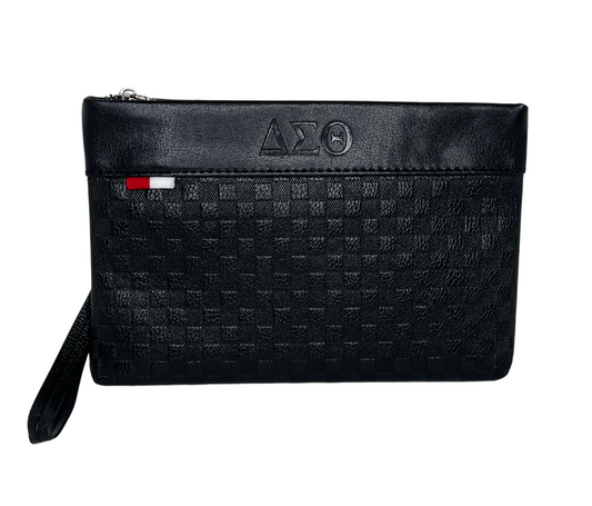 3 in 1 ΔΣΘ Checkered Clutch